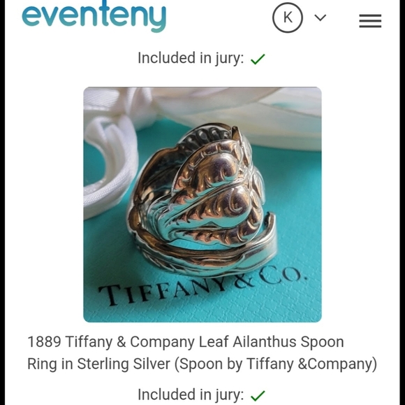 1889 Tiffany & Co. Ailanthus Spoon Ring 27 - Picture 10 of 16